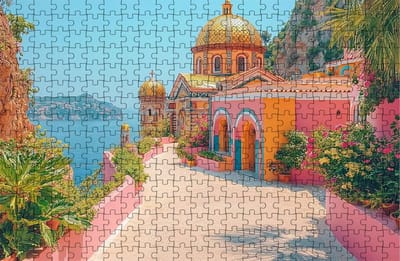 Legpuzzel 2000 stukjes - Houten puzzel volwassenen - Ontspanning thuis - Siberische stammen hout - 100x70 cm - Uitzicht op zee
