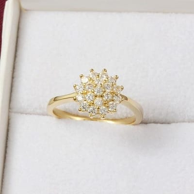 14k goud 1,5 karaat diamanten ring voor vrouwen luxe verloving Bizuteria Anillos edelsteen 14k geel gouden diamanten trouwring doos 8 goud