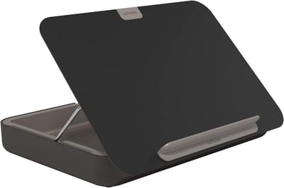 Ergonomische Toolbox - Opbergbox Documenthouder - Bureau Organisatie - Verstelbaar Deksel - 37.6 x 26.5 x 5.4 cm - Zwart