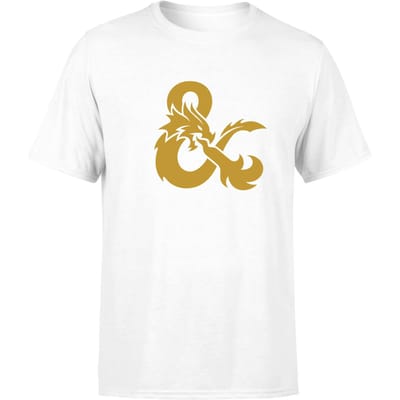 Dungeons & Dragons Ampersand Gold Men's T-Shirt - Wit - S