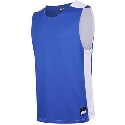 Nike Omkeerbaar Mesh Basketbal Tanktop Met Logo Print Heren Tops Blauw 631064-494 XXXXL white