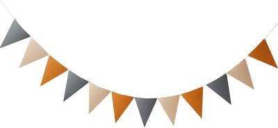 Kleurige Vlaggenlijn van 12 Dubbelzijdige Driehoekige Vlaggen voor Kinderkamer Decoratie