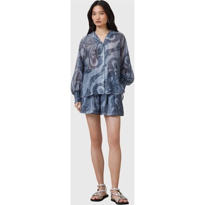 AllSaints Isla Short Lita Denim Blue Taglia: 12 | Pantaloncini Outlet | Donna | Blu