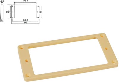 Boston HPF-02-SCR Ivoor Pickup Ring voor Humbucker