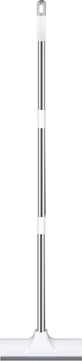 Somstyle 2-in-1 Schrobber Verstelbaar - Vloertrekker voor Badkamer - Schuurborstel met Steel - Trekker Douche - Wit / Grijs