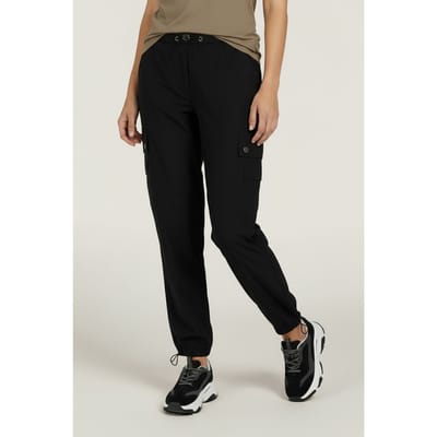 EsQualo Trousers Cargo Black Maat: 36 | Pantalons Outlet | Dames | Zwart