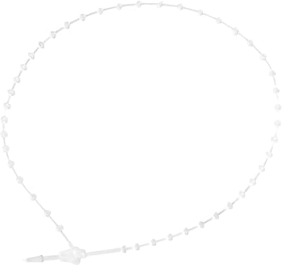 1000 stuks - 225mm Folderkoord met Bolletjes / Labelhanger - Kunststof Transparant