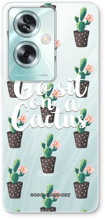 Case Company® - Hoesje geschikt voor Oppo A79 hoesje - Cactus quote - Soft Cover Telefoonhoesje - Bescherming aan alle Kanten en Schermrand