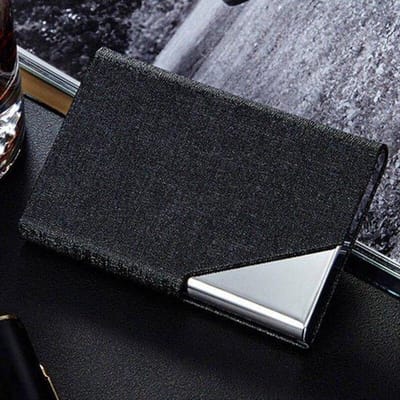 *** Luxe Business Card Holder - Zwart - Visitekaartjes - van Heble® ***