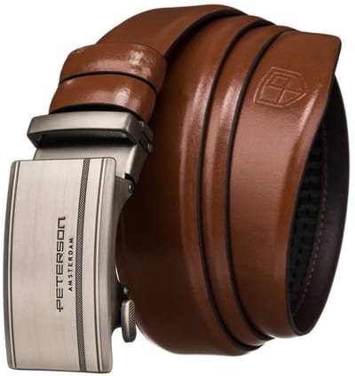 Peterson - Lederen Riem - Automatische Gesp - Bruin - Modieus Design