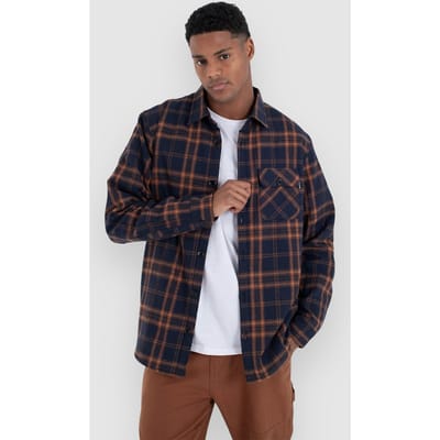Hurley Axe Sherpa Flannel Shirt blauw