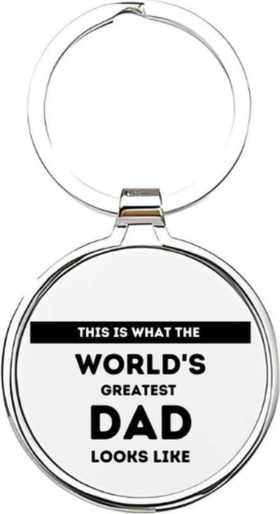 Akyol - this is what the worlds greatest dad looks like Sleutelhanger - Vader - de liefste papa - vader sleutelhanger - papa sleutelhanger - sleutelhanger papa - familie sleutelhanger - vaderdag cadeautje - papa cadeau - dad - stiefvader - 4 x 7,5 CM