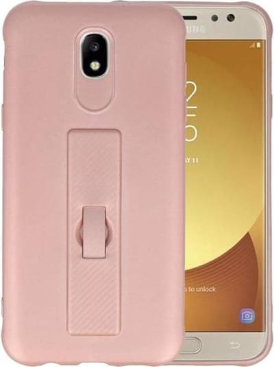 Carbon series hoesje - Backcover Geschikt voor Galaxy J5 2017 Roze