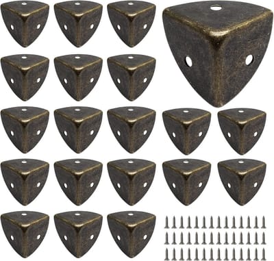 20 stuks bronzen metalen hoekbeschermers voor dozen en meubels