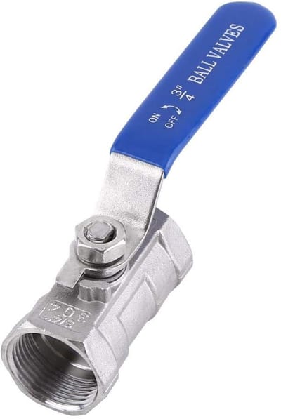 Allecto - RVS Kogelklep - Vrouwelijke Draad 3/4 Inch - Verminderde Poort voor Efficiënte Afsluitklep - Duurzaam Materiaal - Afsluiten van Vloeistof...