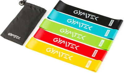 Gymtek® Weerstandsbanden Set - 5 Stuks, 0,5-30kg - Fitnessbanden, Weerstandsband, Gymnastiekbanden - Yoga, Pilates, Fitness