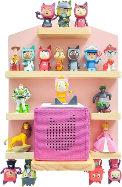 Magnetische Wandplank voor Toniebox met Opbergruimte voor 10 Figuren, Ideaal voor Kinderkamer Decoratie en Speelplezier