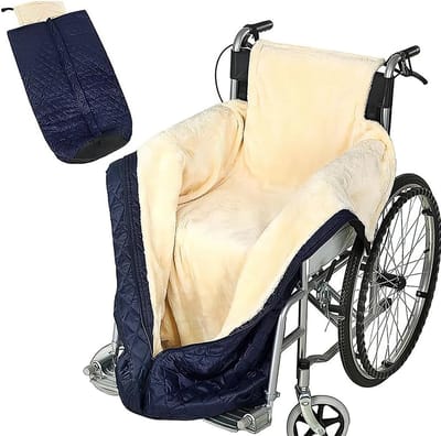 Rolstoeldeken winter - Beendeken schootdeken - Warm en droog blijven - Dubbel laags materiaal - 130 x 65 cm