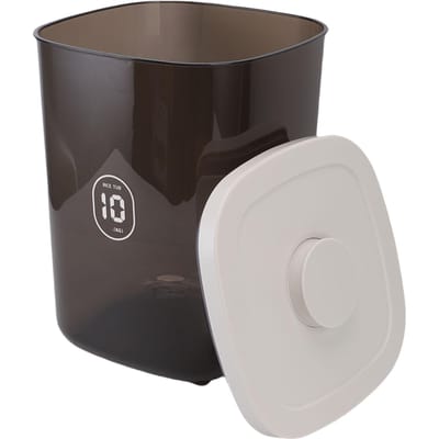Contenant de Stockage Alimentaire Hermétique pour Chien Chat PET Robuste 10L Grande Capacité Boîte de Stockage Alimentaire pour Animaux de Compagnie Scellée sous Vide pour Chien Chat black