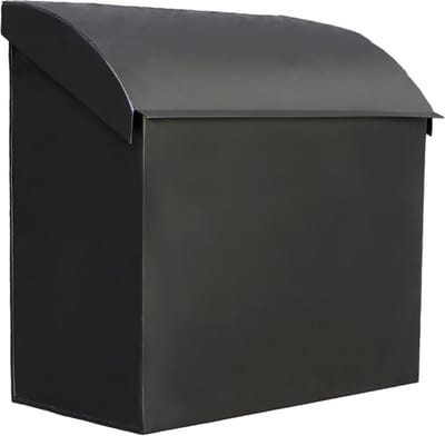 Zwarte Brievenbus met Moderne Scandinavische Uitstraling, 12,4x7,1x11,8 inch