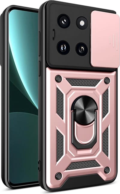 Hoesje geschikt voor Xiaomi 14 - Techsuit Camshield Back Cover - Roségoud