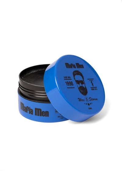 Mafia Men Aqua Hair Wax Blue - Haar wax Blauw 150 ml- Hairgel wax - Haar wax gel- Styling gel wax -Haar wax Hair gel - Aqua gel wax- op water basis Gel wax Styling - Shiny look wax 150ml