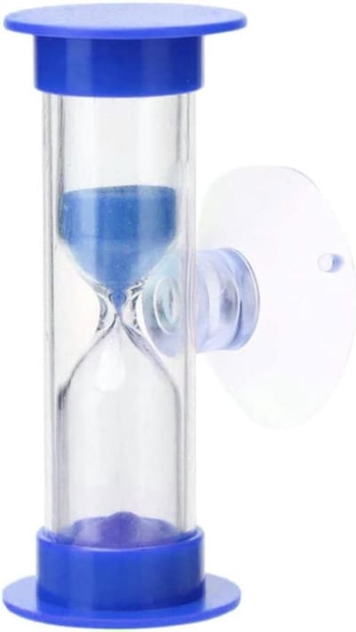 Zandloper Timer - Zandklok Douche Timer - Tandpoetsen Kinderen - Met Zuignap - 3 Minuten - Blauw