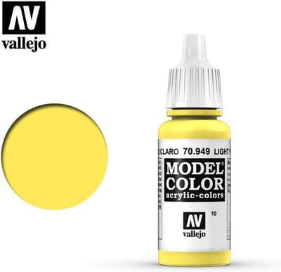 Vallejo Hobbyverf Acrylverf - 70949 Model Color Light Yellow - Acryl Verf flesje - 17 ml