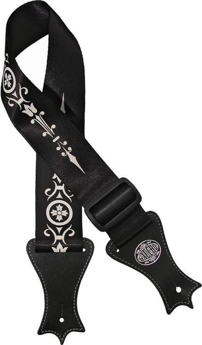 Gitaarriem Icon Series Deluxe Ornament Zwart GST-143-BK Gaucho