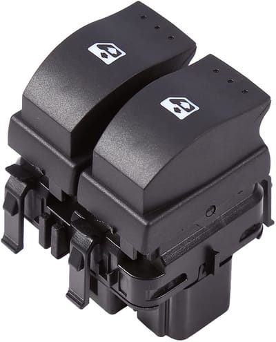 Allecto - Elektrische Raam Schakelaar - Dubbele Schakelaar - 12V - 16A - Voor Clio II - Auto Accessoire - Handige bediening - Auto Onderdeel