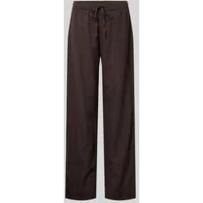 Stoffen broek met linnen en steekzakken