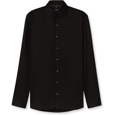 OLYMP No. Six Overhemd, Super Slim, Royal Kent, Zwart