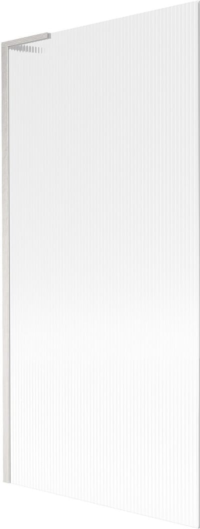 Mexen Next L badwand 1-delig 90 x 150 , strepen, geborsteld nikkel - 895-090-000-03-09-97