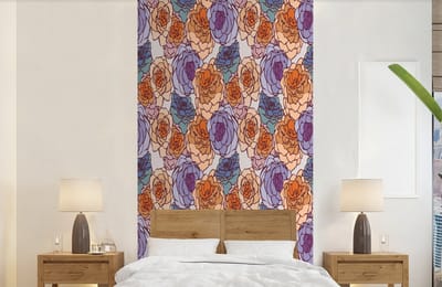 Behang - Fotobehang Patroon - Bloem - Art Nouveau - Breedte 120 cm x hoogte 240 cm