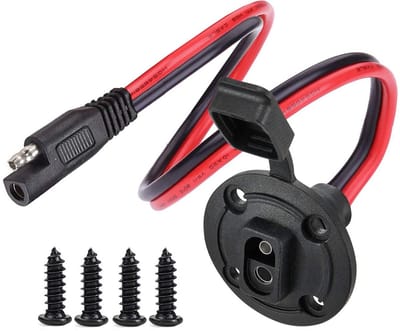 Weerbestendige SAE Socket voor Zonnepanelen en Motorfietsen, 10AWG Quick Connect Kabel