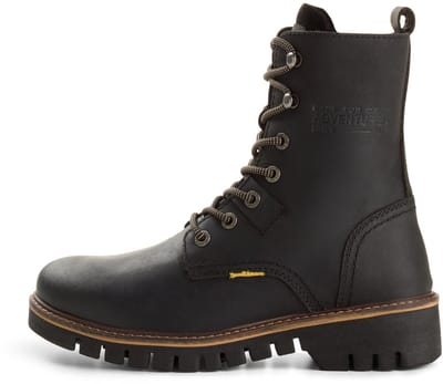 camel active Enkelboot van echt leer - Maat womenswear-36 - Zwart