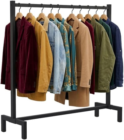 CLP Melva Kledingrek - Dressboy - Kledingstang - 120x38x120/zwart