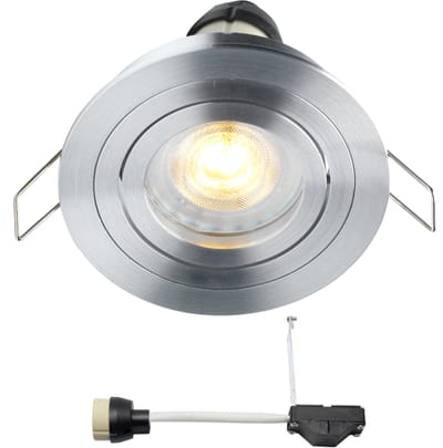 Coblux LED inbouwspot - 4W / rond / dimbaar / kantelbaar/ 230V / IP20 / downlights / plafondspots / spotjes / inbouwspots / woonkamer / spotlight / GU10 fitting / warmwit