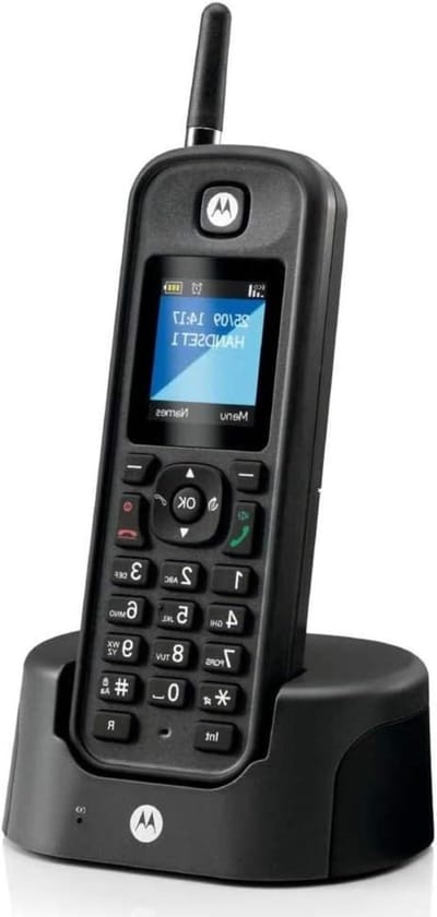 Draadloze Vaste Telefoon - DECT Telefoon Vaste Lijn - Buitenshuis Gebruik - IP67 Waterdicht - 1 km Bereik - Zwart