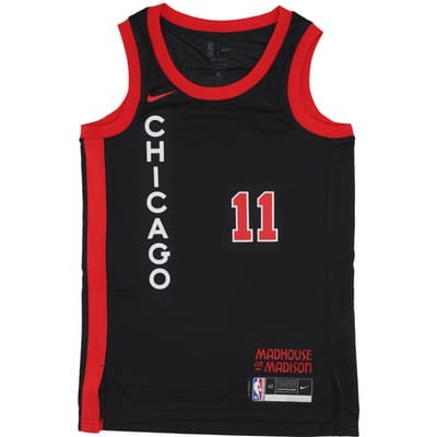 Basketbaltanktop voor heren Nba City Edition 2023/24 Swingman Jersey nr. 11 Demar Derozan Chibul zwart/universiteitsrood
