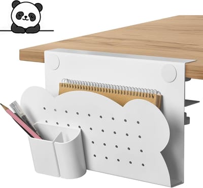 Laptophouder Onder Bureau - Bureau Plank Organizer - Ruimte Besparen - Magnetische Penhouder - 25x25x25mm - Wit