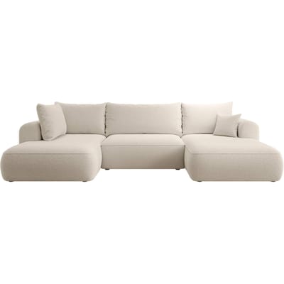 U-bank Philipa links bouclé met slaapfunctie | Selsey Design