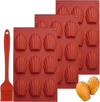 Siliconen Muffinvorm Set van 3 Stuks met 9 Holtes, Antiaanbaklaag en Siliconen Kwast voor Perfecte Muffins