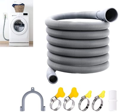 Cosensi- Afvoerslang Ultra-Duurzaam - Afvoerslang Wasmachine - Afvoerslang Vaatwasser - Afvoerslang Droger - Afvoerslang Mobiele Airco - Flexibele 4m Slang - Afvoerbuis