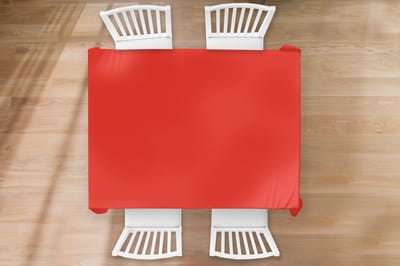 Tafelkleed - Tafellaken - 170x130 cm - Rood - Kleur - Effen - Binnen en Buiten