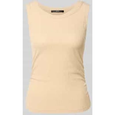 Tanktop van viscosemix met ronde hals
