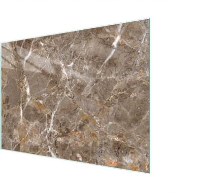 Glazen Plaat - Fornuis Beschermer - Keuken Werkblad - Gehard Glas - 40 x 30 cm - Beige Marmer