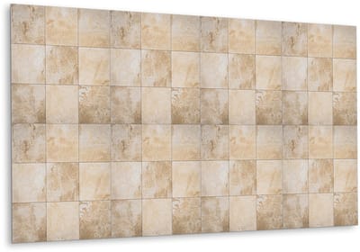 Tulup PVC Wandpaneel - Steentextuur Vinyl Wandpaneel - 100 cm x 50 cm - Bruin Vinyl Wandbekleding - 1 stuk - Wandbekleding Vinyl - Industrieel Wandbekleding - PVC Muurpaneel - Plaktegels Keuken en Badkamer