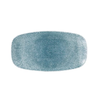 Churchill Raku Topaz Blue Chefs Ovaal Bord 35.2 x 18.7cm (6 stuks)
