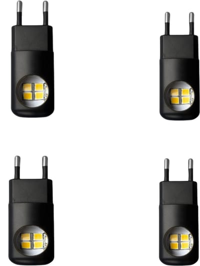 Ynkkvre -4-Pack LED Nachtlampje Stekkerdoos Licht, Sanftes, warmwit Licht, Schemering tot Zonsopgang Nachtlampje, Sfeerverlichting, Nachtlampje voor Slaapkamer, Badkamer, Kinderkamer, Gang, Keuken